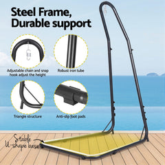 Gardeon Hammock Chair with Heavy Duty Steel Stand