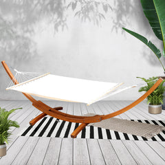 Gardeon Hammock Bed Outdoor Camping Garden Timber Hammock with Stand