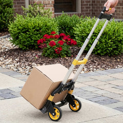 Giantz Folding Trolley Portable Hand Truck Lightweight Travel Luggage Silver