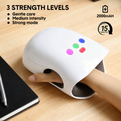 Electric Hand Massager with Heat and 3 Modes Air Compression for Arthritis Carpal Tunnel Wrist Pain Relief Finger Numbness Finger and Palm Therapy White