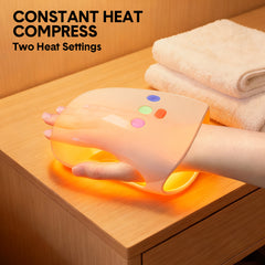 Electric Hand Massager with Heat and 3 Modes Air Compression for Arthritis Carpal Tunnel Wrist Pain Relief Finger Numbness Finger and Palm Therapy White