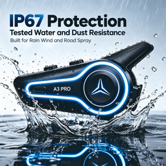 2 Pack Motorcycle Helmet Headset Bluetooth 6.0 Intercom Earphone with Mic IP67 Waterproof Wireless Headset for All Helmet Types 35H Long Standby Rechargeable Battery