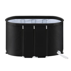 Weisshorn Portable Ice Bath Tub 120x70X70CM Inflatable Cold Water Folding Bathtub Spa Massage