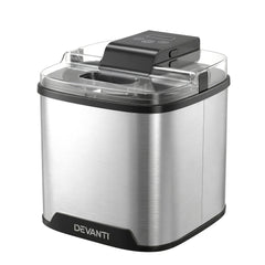 Devanti Ice Cream Maker Slushie Machine 2L Homemade Gelato Sorbet Sliver