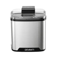 Devanti Ice Cream Maker Slushie Machine 2L Homemade Gelato Sorbet Sliver