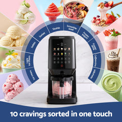 Devanti 10-in-1 Ice Cream Maker Slushie Machine Homemade Gelato Sorbet Smart Portion Control Custom Mix-Ins