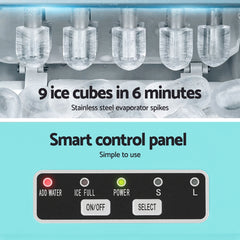 Devanti 12kg Ice Maker Machine w/Self Cleaning Green