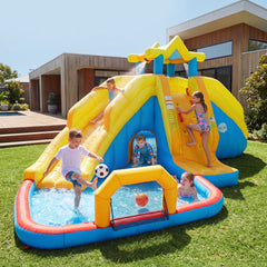 Keezi Inflatable Kids Pool Water Slide Splash Castle Football 622cmx542cm