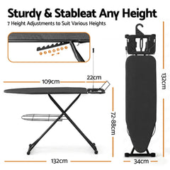Artiss Foldable Ironing Board with Iron Rest Ironing Board for Laundry Room