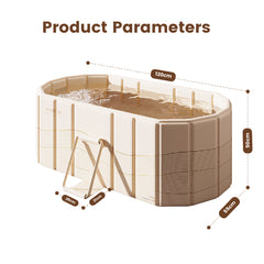 1.2m Folding Bathtub Large Durable PVC Inflatable Bath Tub Maintains Hot and Cold Temperature for Adult Family Gym Bath Collapsible Space Saving Yellow