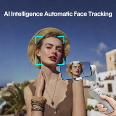 Portable Mobile Intelligent Gimbal 3 Axis Handheld Foldable and Rechargeable Smartphone Stabilizer 8 Modes with Tripod for Video Recording Face Tracking