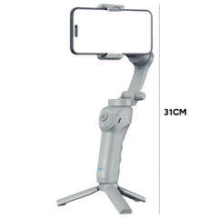 Portable Mobile Intelligent Gimbal 3 Axis Handheld Foldable and Rechargeable Smartphone Stabilizer 8 Modes with Tripod for Video Recording Face Tracking