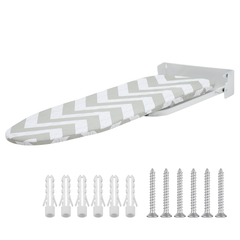 Wall Mounted Foldable Ironing Board 90 Degree Foldable Swivel Folding Iron Board 92X31cm with Removable Cover Home Apartment Laundry Space Saving