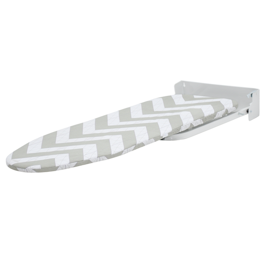 Wall Mounted Foldable Ironing Board 90 Degree Foldable Swivel Folding Iron Board 92X31cm with Removable Cover Home Apartment Laundry Space Saving