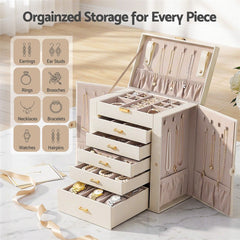 Embellir Jewellery Box 6 Layer Organiser Large Display Case Storage