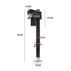 Electric A Frame Trailer Jack LED Light Power Tongue Jack Weight Capacity 3500 lbs 9Inch to 32Inch with Manual Crank Handle for RV Trailer Camper