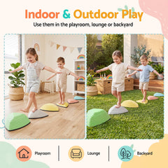 Keezi Kids Stepping Stones 6PCS Balance Stones Indoor Outdoor Toy