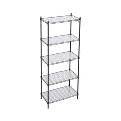 Artiss 5-Tier Kitchen Rack Shelf Shelving Unit 55x30x150CM Adjustable Metal Storage Shelves Black