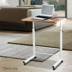 Artiss Laptop Desk Table Adjustable 60CM Light Wood