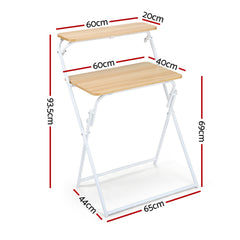 Artiss Laptop Desk Computer Foldable Study Desk Home Office Oak