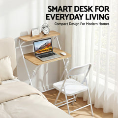 Artiss Laptop Desk Computer Foldable Study Desk Home Office Oak