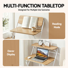 Artiss Laptop Desk Computer Foldable Study Desk Home Office Oak
