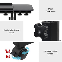Artiss Laptop Desk Table Fan Cooling Black 60CM