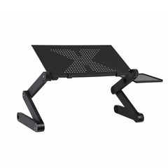 Artiss Laptop Stand Aluminium Computer Riser Foldable Lap Desk Bed Table Black