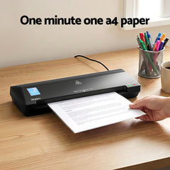 Devanti A3 Laminator Machine, Hot & Cold Thermal Fast Lamination Anti-Jam Laminator for Office School Home Document Photo Card Handmade A3 A4 A5 A6, Black