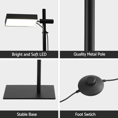 Artiss LED Floor Lamp, Modern Reading Lamp 360~ Rotating Adjustable Light Head,12W Standing Lamp for Living Room, Bedroom Office