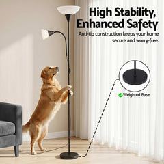 Artiss Floor Lamp Mother and Child Modern Home Living Room Office Reading Black