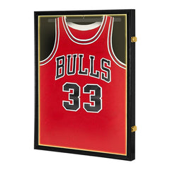 LED Jersey Display Frame with LED Light Sports Shirt Lockable Box Wall Mounted Display Cabinet Shirts Display Showcase Frame with UV Protection