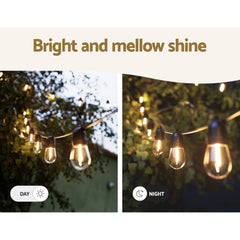 55m Festoon Lights Christmas Fairy String Lights Outdoor Party Garden Decor