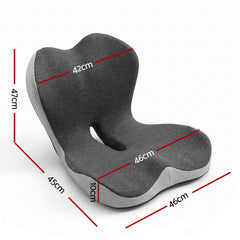 Artiss Ergonomic Seat Cushion with Lumbar Support for Office Chair, Memory Foam Coccyx and Lumbar Support Pad for Car Office Wheelchair Home