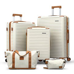 Wanderlite 5pcs Luggage Suitcase Set Trolley Travel TSA Lightweight Hard Case
