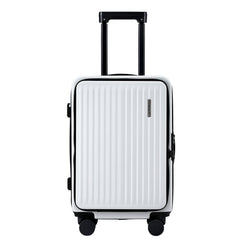 Wanderlite 20" Luggage Suitcase Front Pocket Travel Carry On Dual TSA White