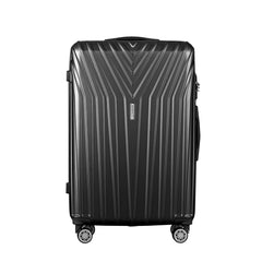 Wanderlite 3 Set Luggage 20-24-28 Inch Suitcase with TSA Lock Carry On Hard Shell Travel Luggage Organiser Case Black