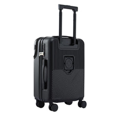 Wanderlite 20" Luggage Suitcase Front Pocket Travel Carry On TSA Black