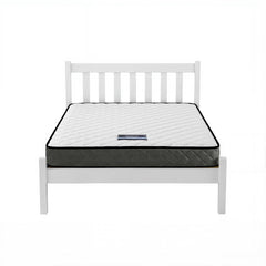 Giselle Single Mattress and Artiss Bed Frame Set White Solid Pine with 16cm Mattress