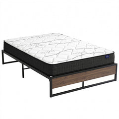 Giselle Double Mattress 16cm and Artiss Metal Bed Frame Set for Guest Rooms Studios
