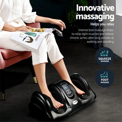 Livemor 8-nodes Full Back Massage Seat Cushion Heating With Foot Massagers