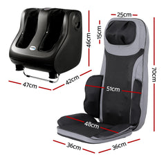 Livemor Full Back Massage Seat Cushion Heating With 360° Foot Massagers