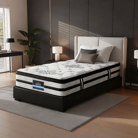 Giselle Bedding 34cm Mattress Euro Top Pocket Spring King Single