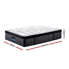 Giselle Bedding 34cm Mattress 9 Zone Latex Foam Single