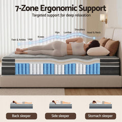 Giselle Mattress 35cm Hybrid Pocket Spring Euro Top Double