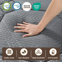 Giselle Mattress 35cm Hybrid Pocket Spring Euro Top Double