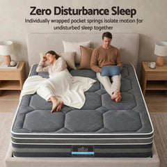Giselle Mattress 35cm Hybrid Pocket Spring Euro Top Double