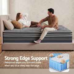 Giselle Mattress 35cm Hybrid Pocket Spring Euro Top Double