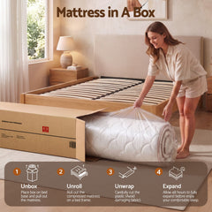 Giselle 30cm King Spring Mattress Tencel Cover 5-Zone Firm Back Support