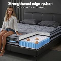 Giselle Bedding 34cm Double Mattress Hybrid, Pocket Spring Bed Mattress